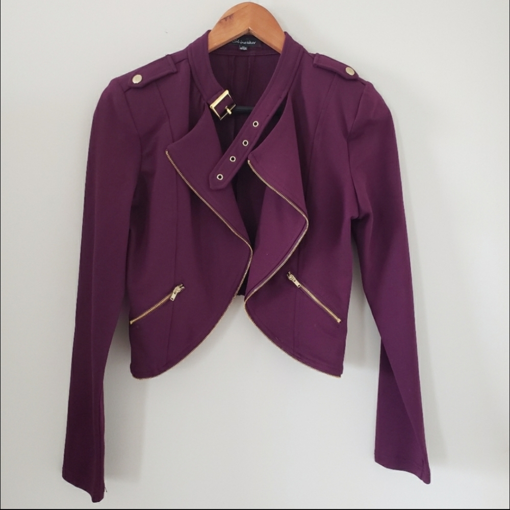 Purple Cropped Jacket